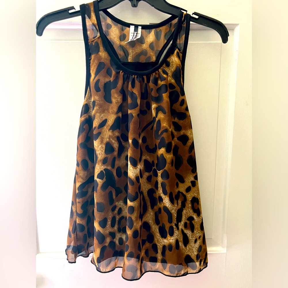 Instagirl leopard print racerback style tank top